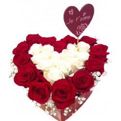 Corazón de 25 Rosas Rojas