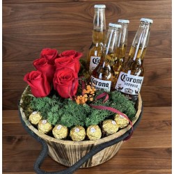 Conjunto de rosas, bombones...