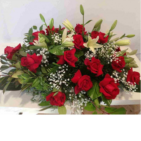 cojín de rosas difuntos
